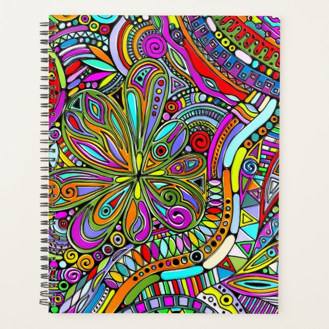 Dessin d'art fantastique - Fleurs abstraites 1 (Devant)