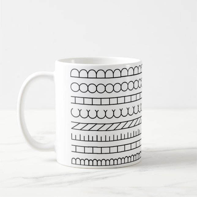 Dessin d'art indien sur une tasse (Gauche)