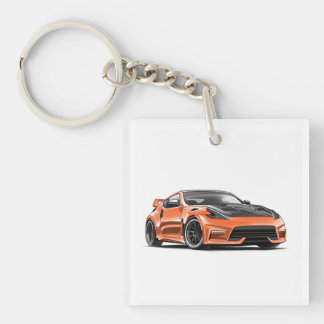 dessin de 370z sur porte-clés pour les passionnés
