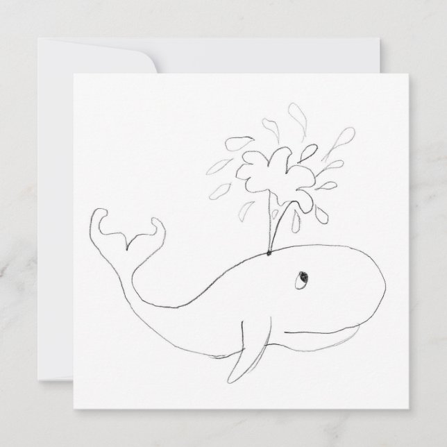 Dessin de baleine pour enfants (Devant)