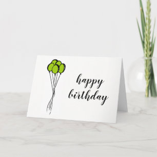 Dessin de ballon - Carte d'anniversaire - Blanc à