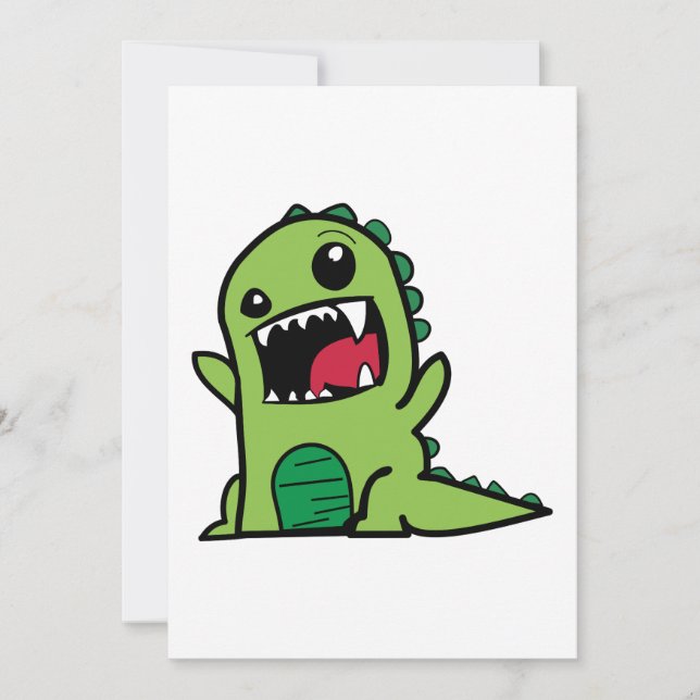 Dessin de bébé dinosaure (Devant)