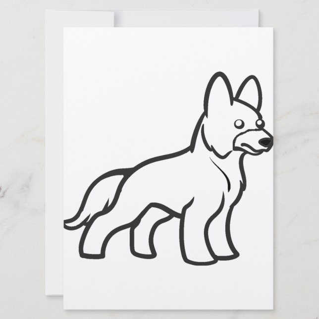 dessin de berger allemand blanc (Devant)