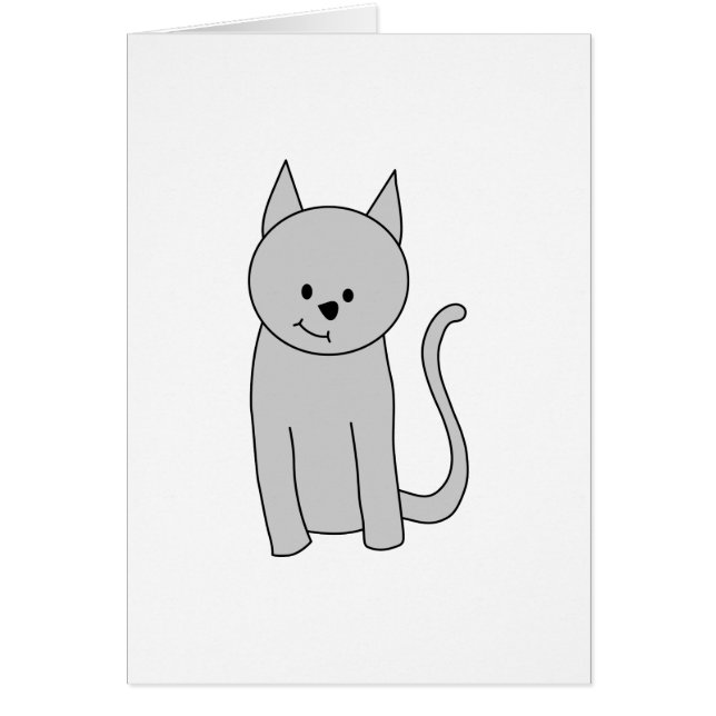Dessin de chat gris. (Devant)