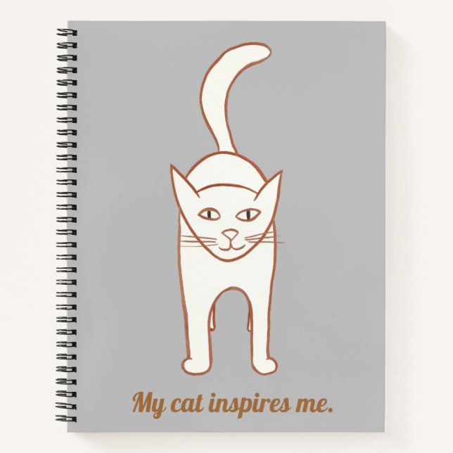 Dessin de chat mignon, Mon chat m'inspire, livre d (Devant)