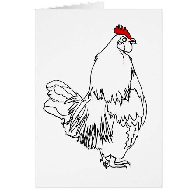 Dessin de coq drôle de ferme irky art de poulet (Devant)