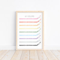 Dessin de couleurs avec Crayons - Poster éducatif
