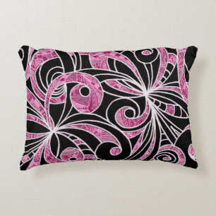 Dessin de coussin d'accent floral