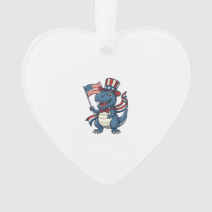 Dessin de dinosaure patriotique vintage pour t-shi