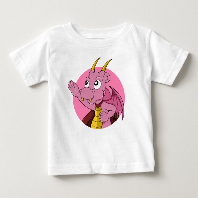 Dessin de dragon rose bébé T-shirt (Devant)