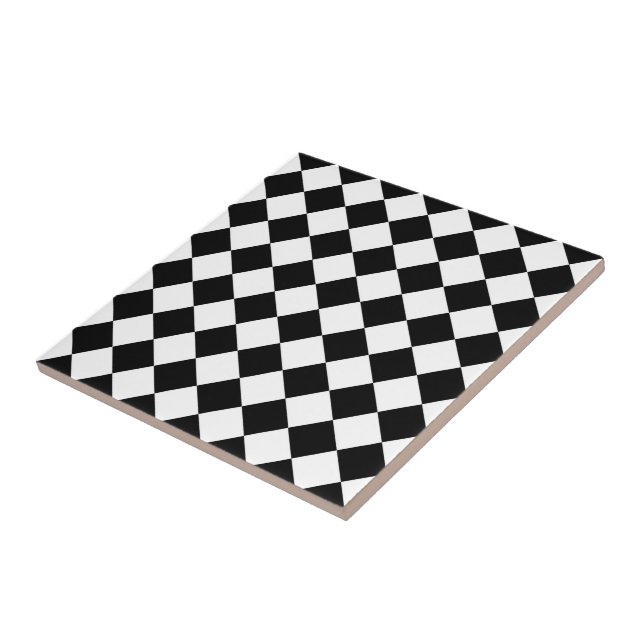 Dessin de drapeau à carreaux noir et blanc (Côté)