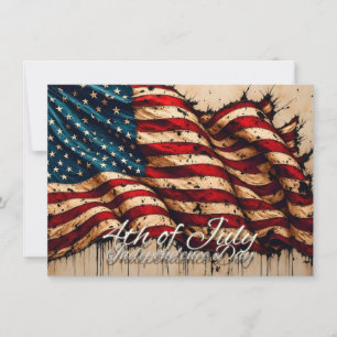 Dessin de drapeau américain vintage pour le 4 juil