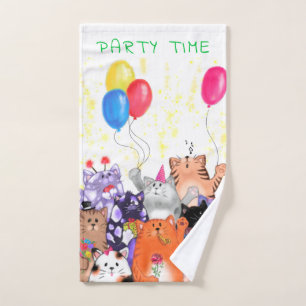 Dessin de fête de chats heureux - de mignons chats