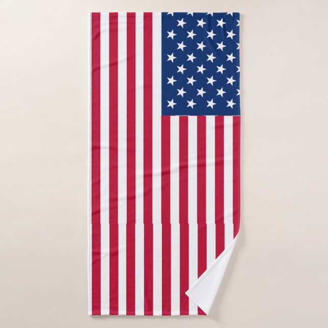 Dessin de fierté du drapeau américain USA (Serviette de bain)