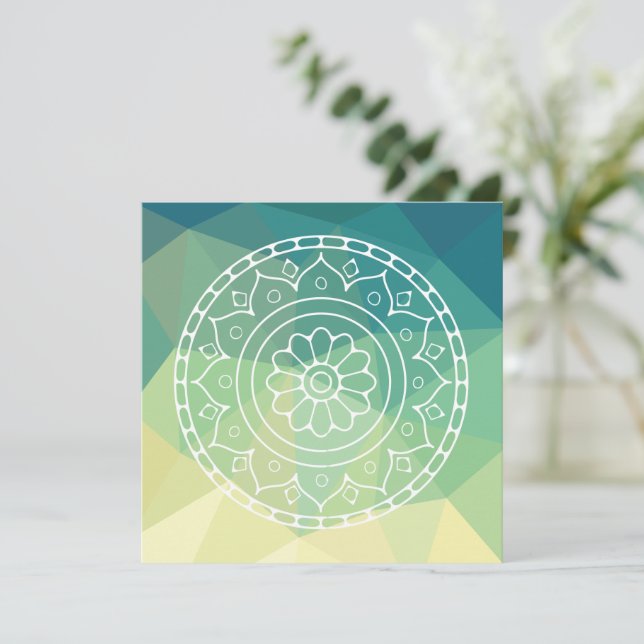 Dessin de fleur de mandala ethnique Boho (Debout devant)