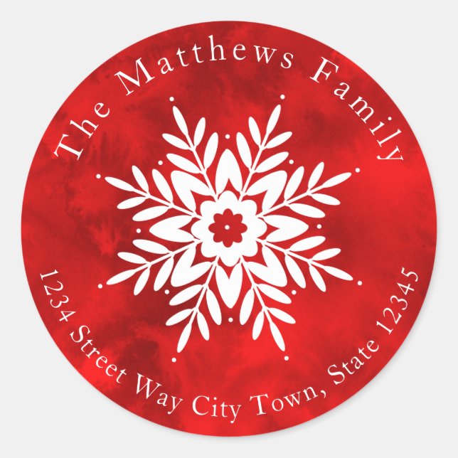 Dessin de flocon de neige 2 avec étiquettes d'aqua (Devant)