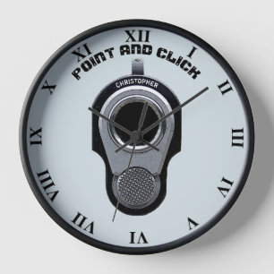 Dessin De Gun Point Et Horloge Avec Votre Nom Drôl