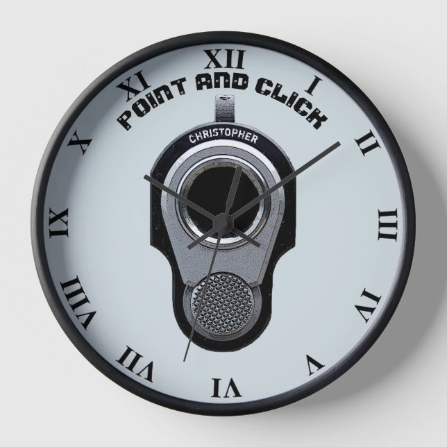 Dessin De Gun Point Et Horloge Avec Votre Nom Drôl (Recto)