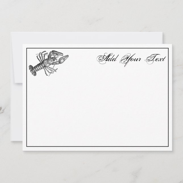 Dessin de homard vintage no 1 (Devant)