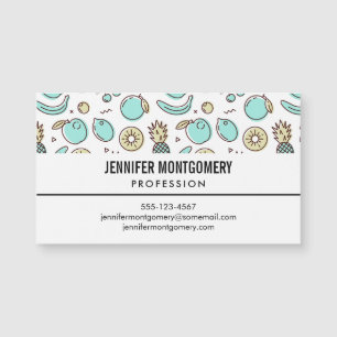 Dessin de la ligne d'été du Motif de fruits mignon