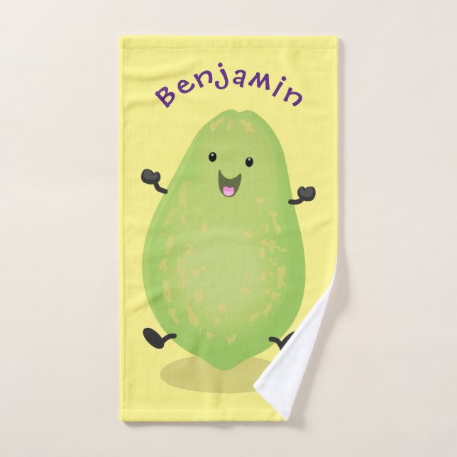 dessin de la patte papaye de Cute kawaii (Serviette à main)