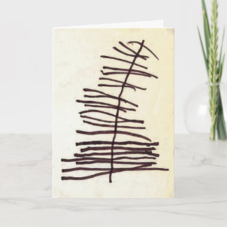 dessin de l'enfant Arbre de Noël - Carte de voeux