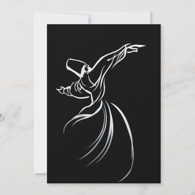 Dessin De Ligne Dervish Style De Calligraphe En Bl (Devant)