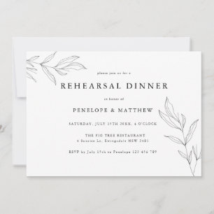 Dessin de ligne Dîner de répétition feuille de feu