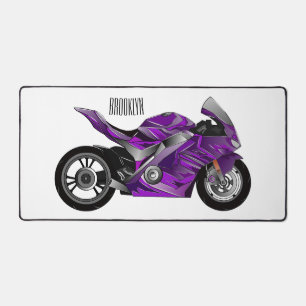 Dessin de moto de sport violet