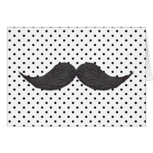 Dessin De Moustache Amusant Et Pois Noirs