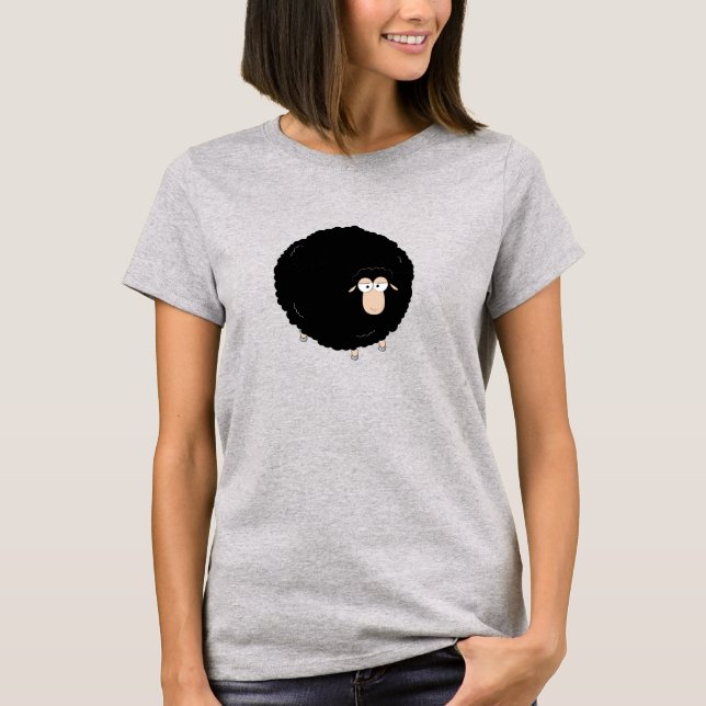 Dessin de mouton noir, t-shirt (Devant)