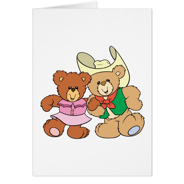 dessin de nounours de danse carré mignonne (Devant)