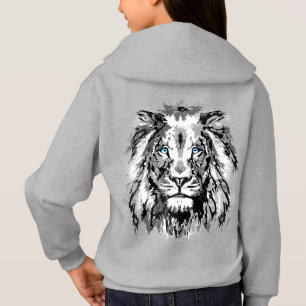 Dessin de portrait de lion gris - Sweat - shirts à