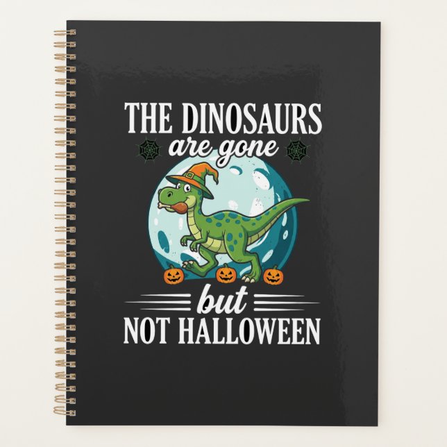 Dessin de sorcière d'Halloween de dinosaure drôle (Devant)