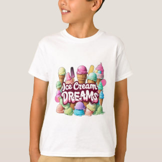 Dessin de T-shirt "Ice Cream Dreams" pour enfants