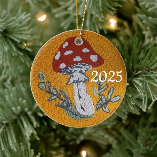 dessin de tapis crocheté ornement champignon (Arbre)