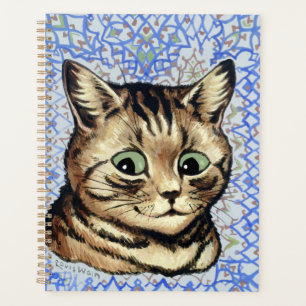 Dessin de tête de chat par Louis Wain