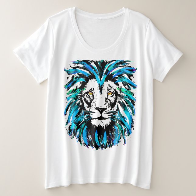 Dessin de tête de lion - Faune Gros Chats (Design devant)
