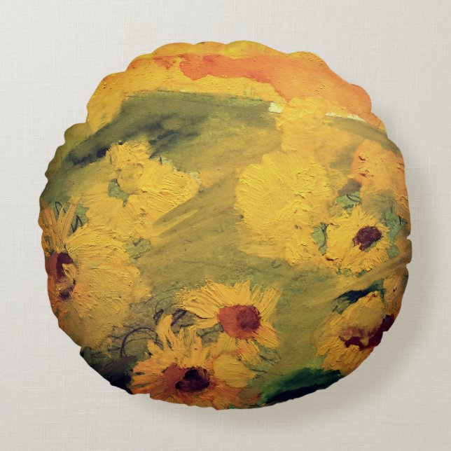 Dessin de tournesols, Coussin de champ (Devant)