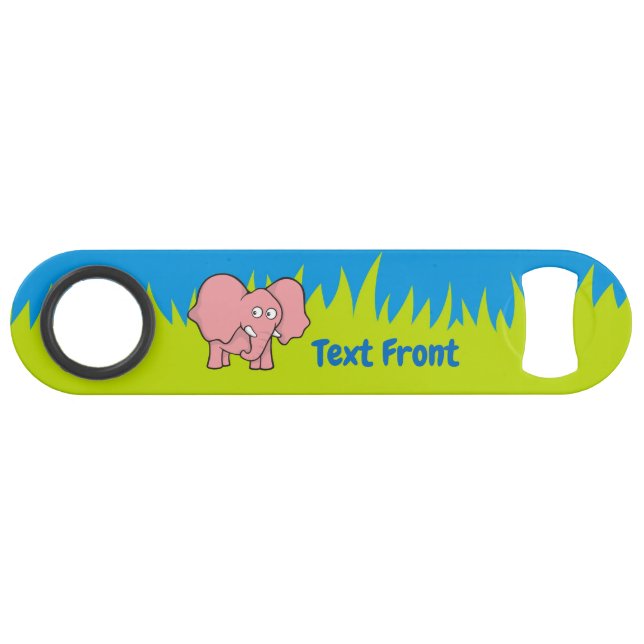 Dessin d'éléphant rose ouvre-bouteille de vitesse (Devant (Horizontal))