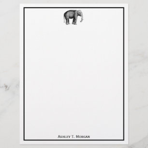 Dessin d'éléphant vintage