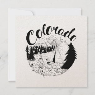 Dessin d'encre de voyage du Colorado Mountain