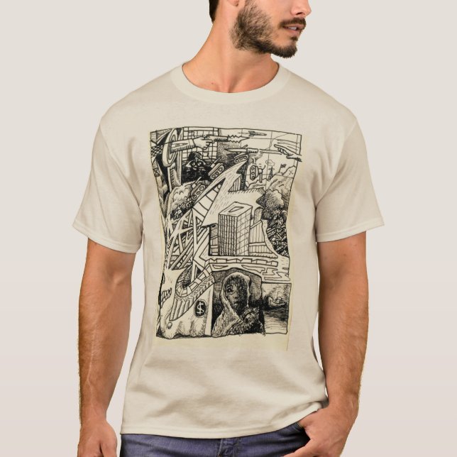 Dessin d'encre "Modern Warfare" T-shirt (Devant)