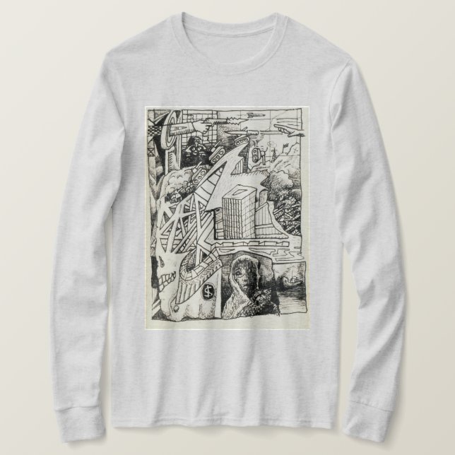 Dessin d'encre "Modern Warfare" T-shirt Basic (Design devant)