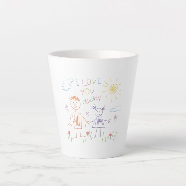 Dessin d'enfant Papa Latte Mug (Devant)
