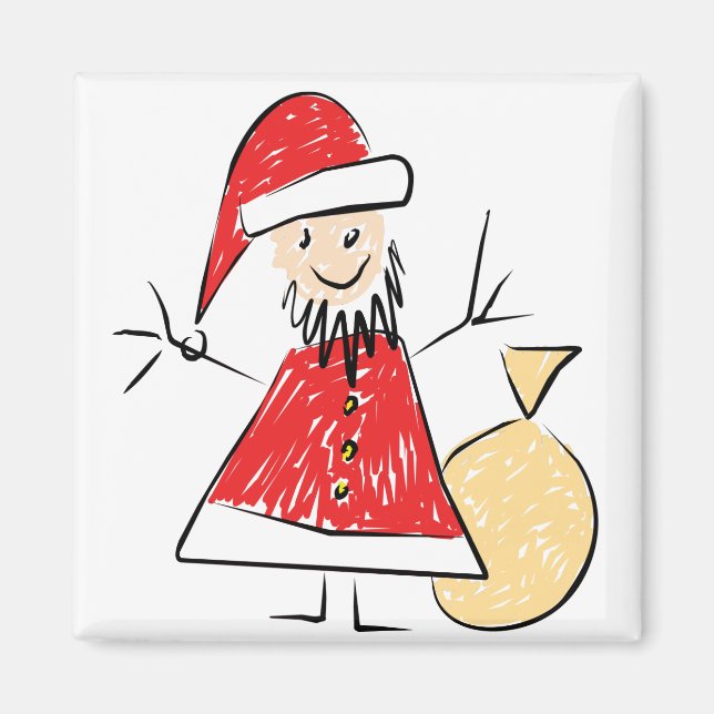 Dessin d'enfants de Père Noël Magnet for Giving (Devant)