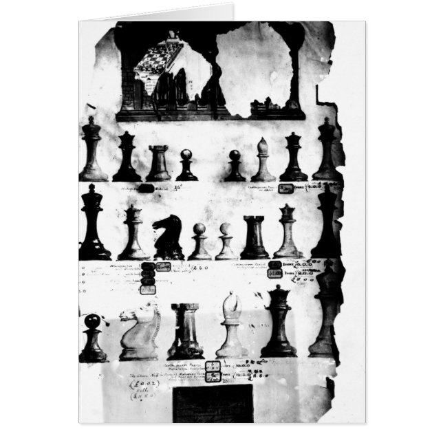 Dessin des Chessmen de Staunton (Devant)