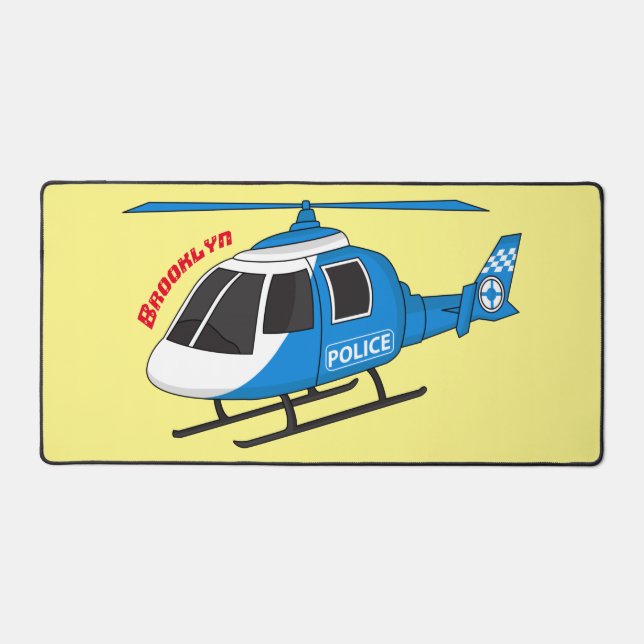Dessin d'hélicoptère du service de police mignon (Recto)