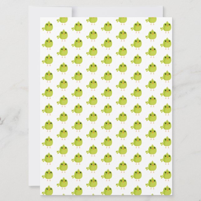 Dessin d'oiseau vert (Devant)