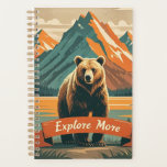 Dessin d'ours de style rétro et chaîne de montagne<br><div class="desc">Caricature d'ours de style rétro et chaîne de montagnes explorent plus de planificateur de la faune Chez MotherEagle Inspires, nous mêlons le pouvoir de la poésie qui éveille l'âme avec des objets de tous les jours magnifiquement conçus pour créer des cadeaux qui inspirent, réconfortent et élèvent votre espace. Chaque produit...</div>